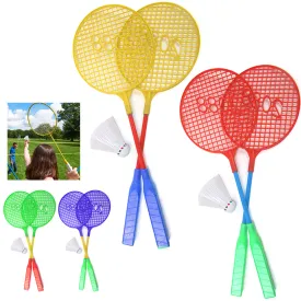 6 Pc Kids Badminton Racket Game Toy Outdoor Shuttlecock Birdie Set Tennis Fun