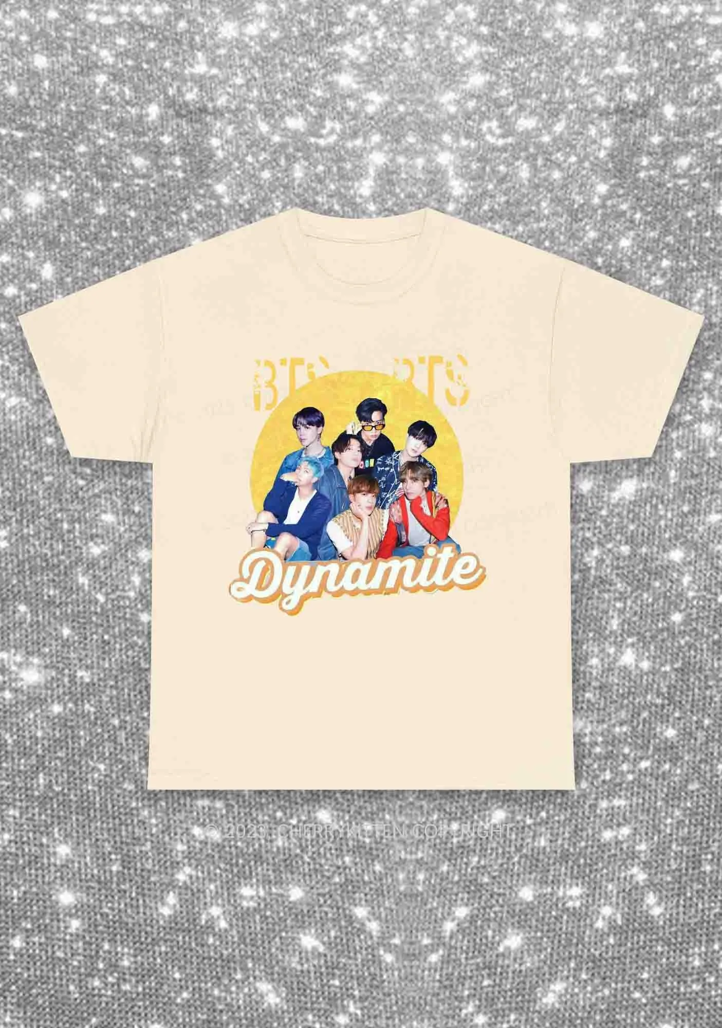 Bangtan Dynamite Kpop Y2K Chunky Shirt Cherrykitten