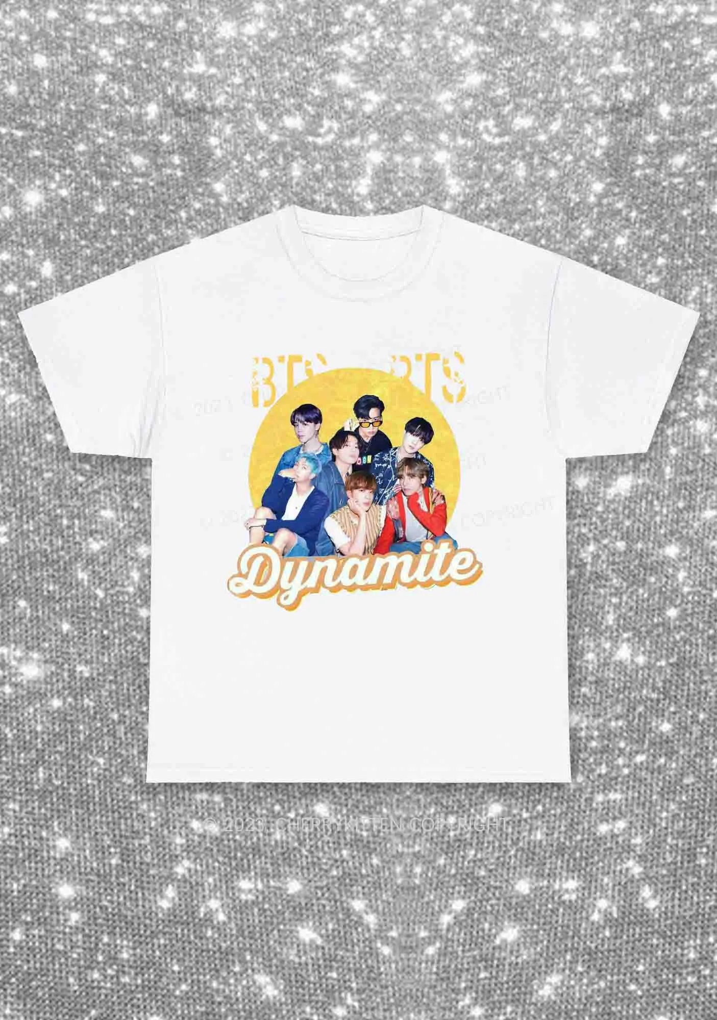 Bangtan Dynamite Kpop Y2K Chunky Shirt Cherrykitten