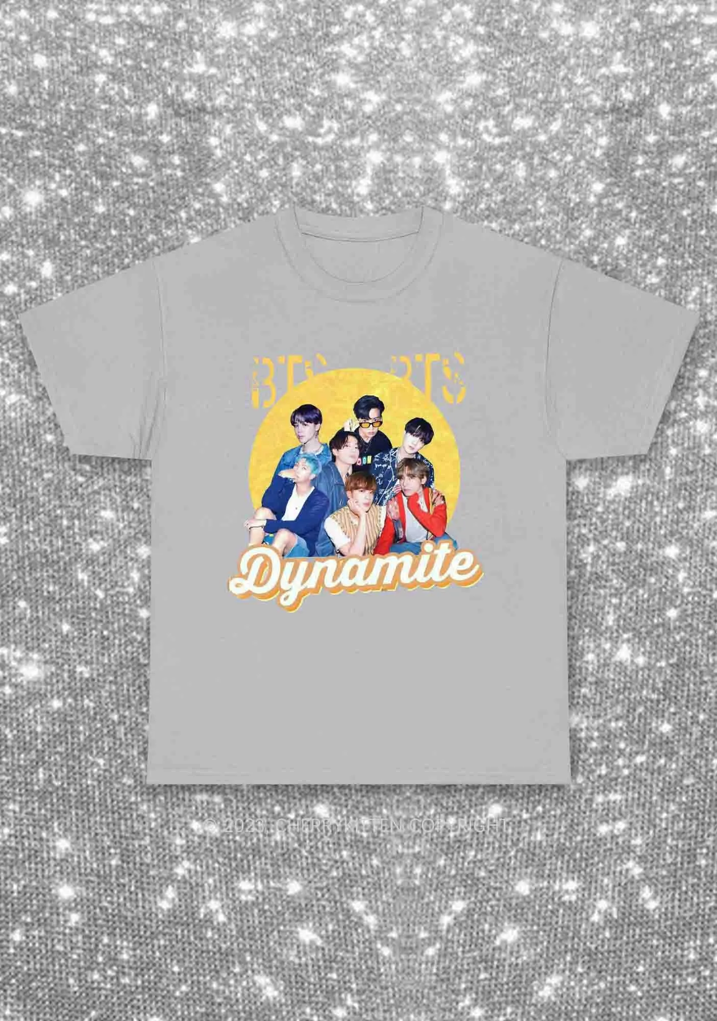 Bangtan Dynamite Kpop Y2K Chunky Shirt Cherrykitten