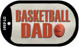 Basketball Dad Novelty Metal Dog Tag Necklace