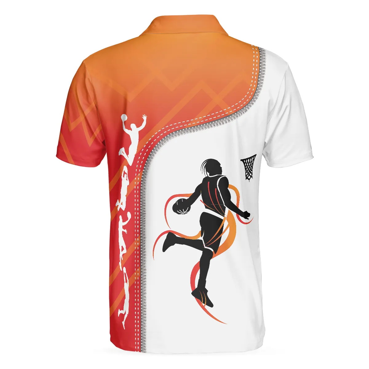 Basketball Life Polo Shirt, White Basketball Themed Shirt For Adults, Best Shirt For Basketball Players