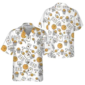 Basketball Pattern Hawaiian Shirt, Basketball Pattern Hawaiian Shirt For Adults, Best Basketball Shirt For Basketball Players