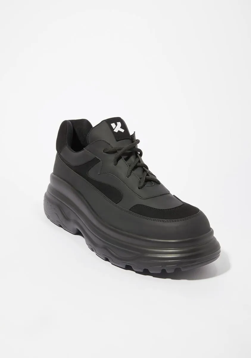 Black Gyoubu Wire Chunky Sneakers
