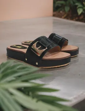 Black summer Slippers for women