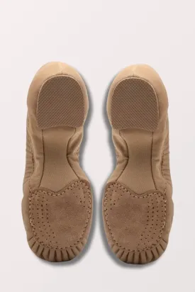 Children's Pulse Leather Jazz Shoes - Tan