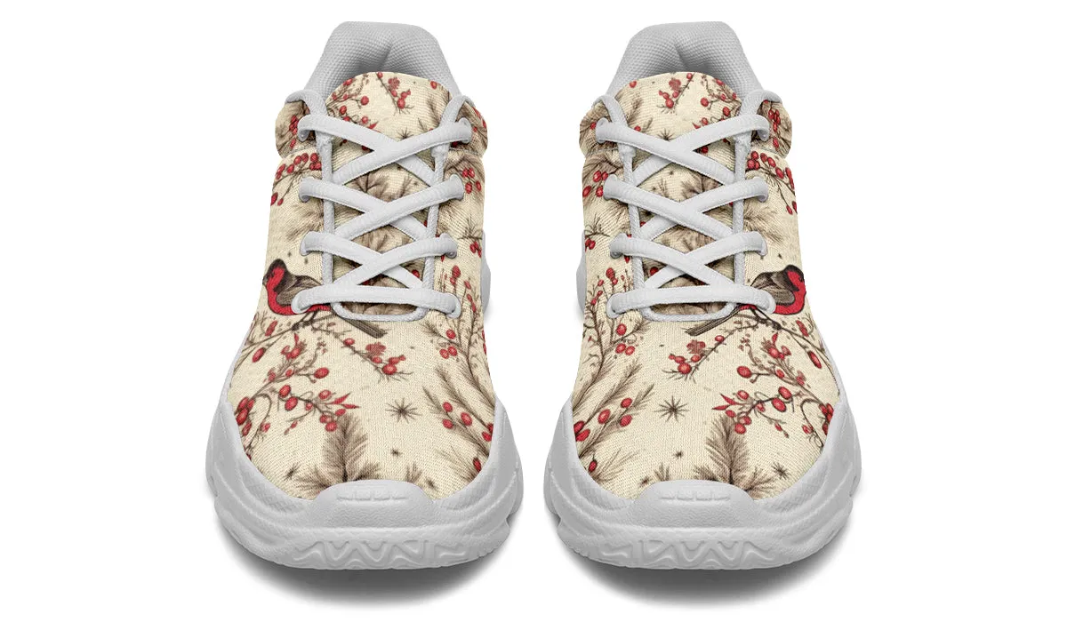 Christmas Birds Chunky Sneakers