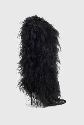 Danica Feather Knee-high Boots - Black