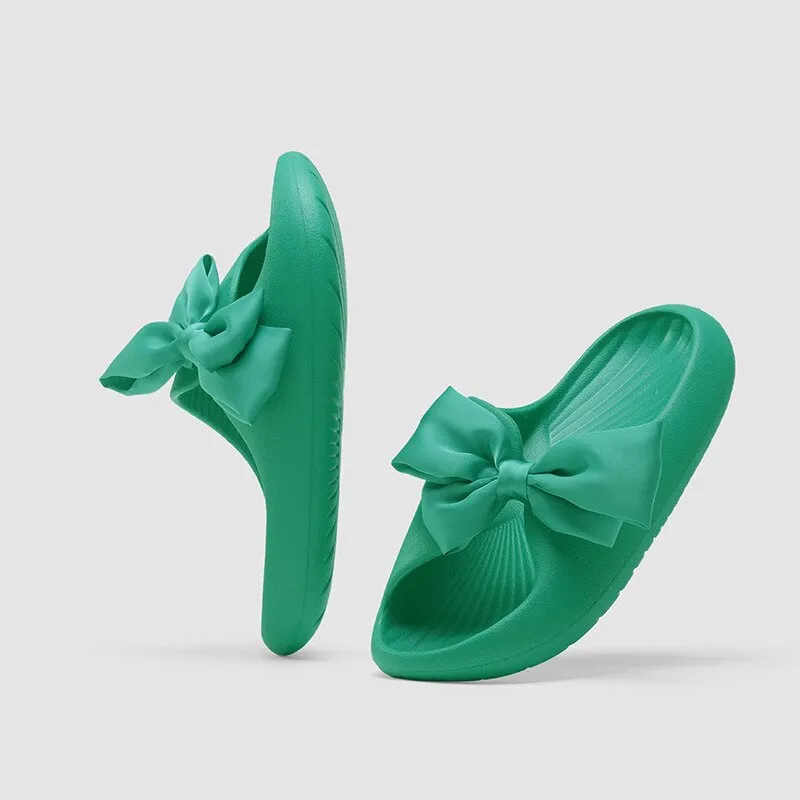 Fashion Women Summer Slippers Slide Sandals Beach shoes high Soft Bottom Sandals Trend Slides Light Beach Butterfly KnotSlippers