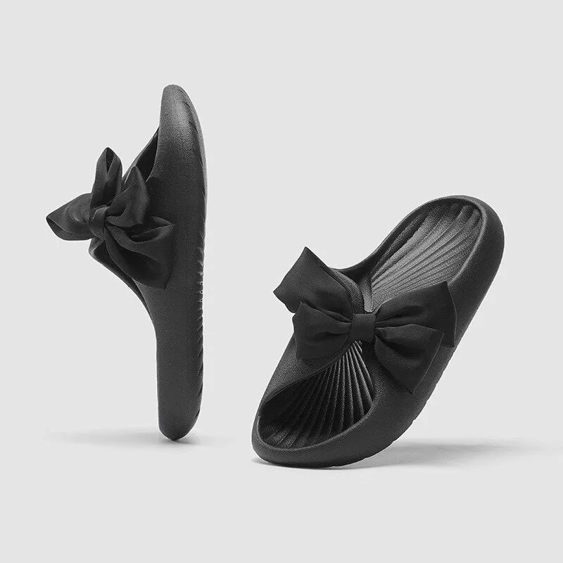 Fashion Women Summer Slippers Slide Sandals Beach shoes high Soft Bottom Sandals Trend Slides Light Beach Butterfly KnotSlippers