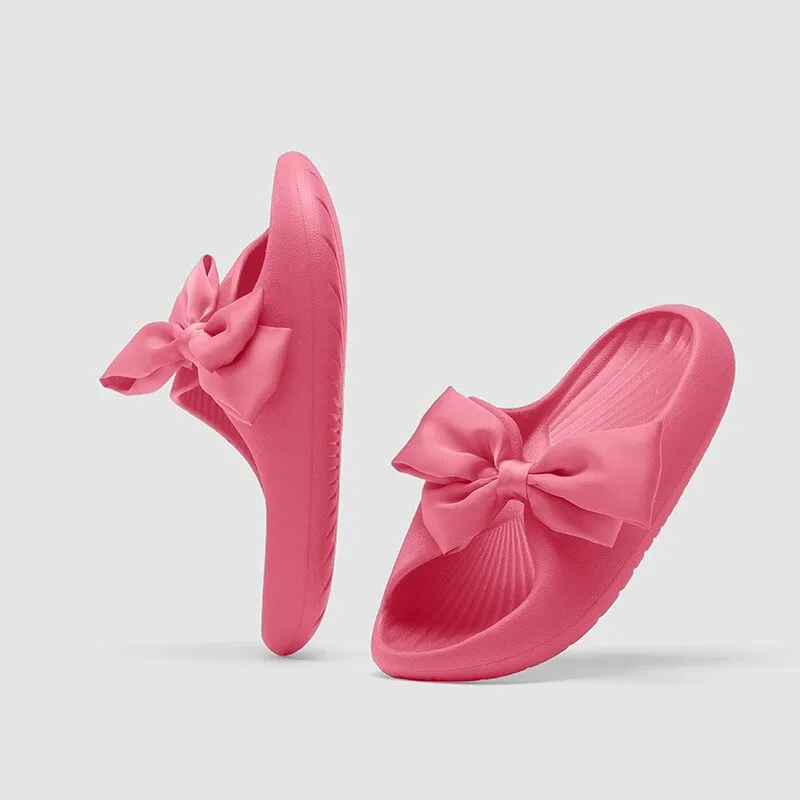 Fashion Women Summer Slippers Slide Sandals Beach shoes high Soft Bottom Sandals Trend Slides Light Beach Butterfly KnotSlippers