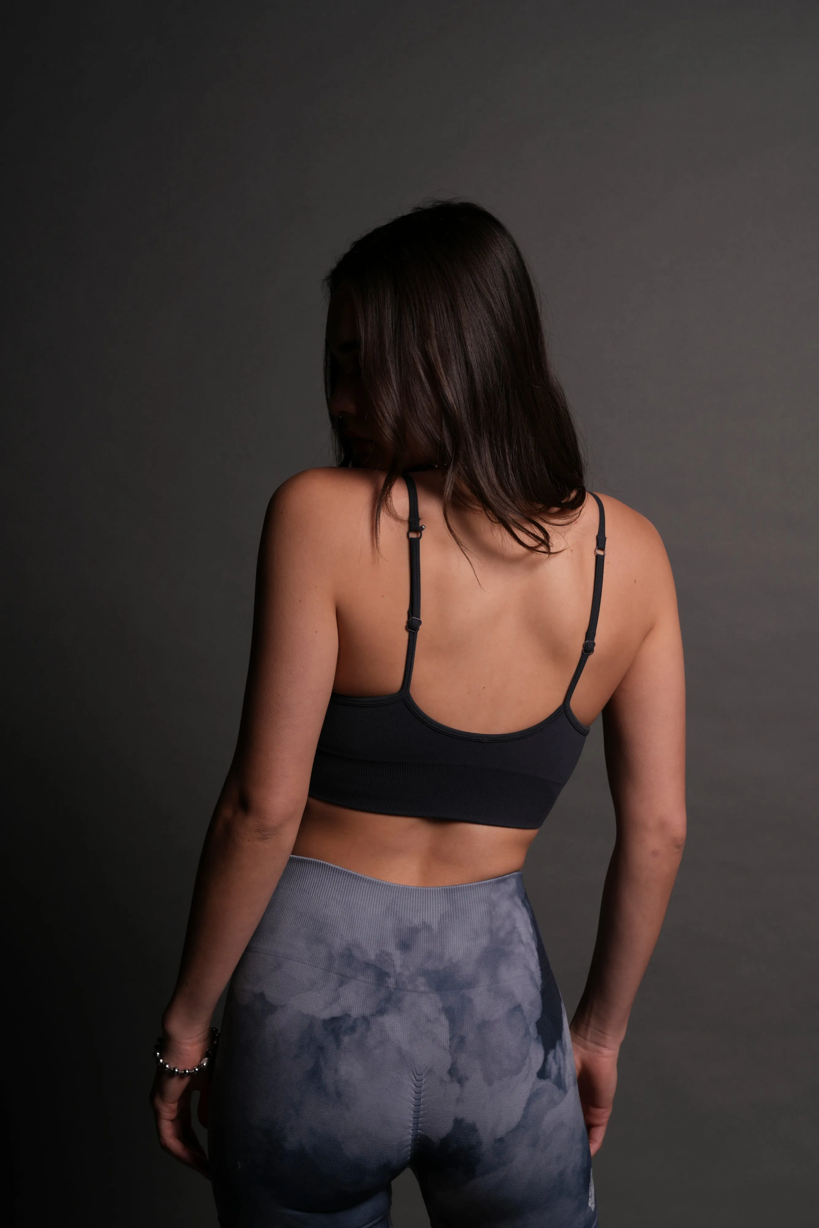 From The Shadows "Everson Seamless" Sports Bra in Midnight Blue