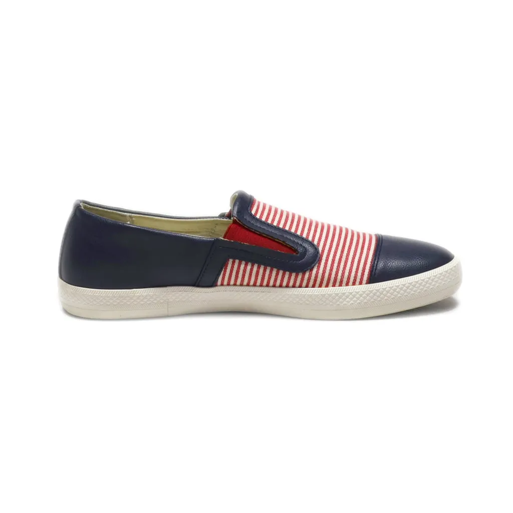 Geox Slip Ons Fabric Blue Colour For Women