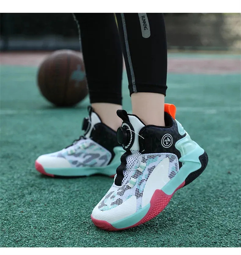 Kids Basketball Shoes Boys Sneakers Non-slip Child Trainer Basket Shoes Outdoor Children Sport Shoes