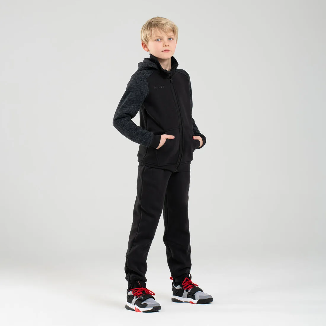 Kids' Intermediate Basketball Shoes SS500M - Black/Red