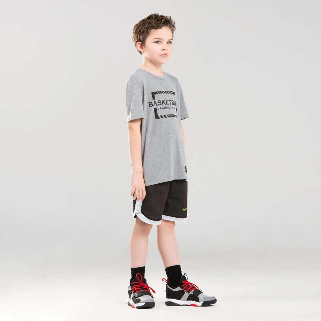 Kids' Intermediate Basketball Shoes SS500M - Black/Red