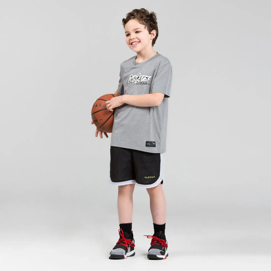 Kids' Intermediate Basketball Shoes SS500M - Black/Red
