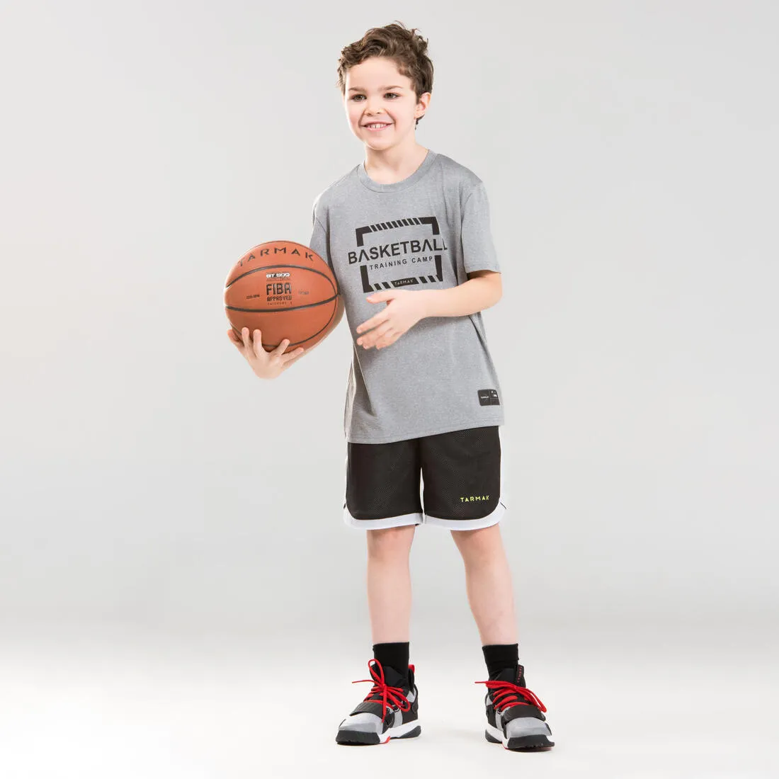 Kids' Intermediate Basketball Shoes SS500M - Black/Red