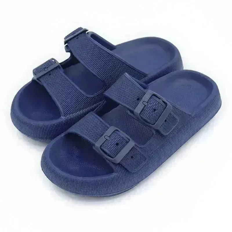 Platform Slippers Women's Summer Buckle Home Shoes Fashion Outdoor Wear Soft Bottom Sandals Ladies Slippers