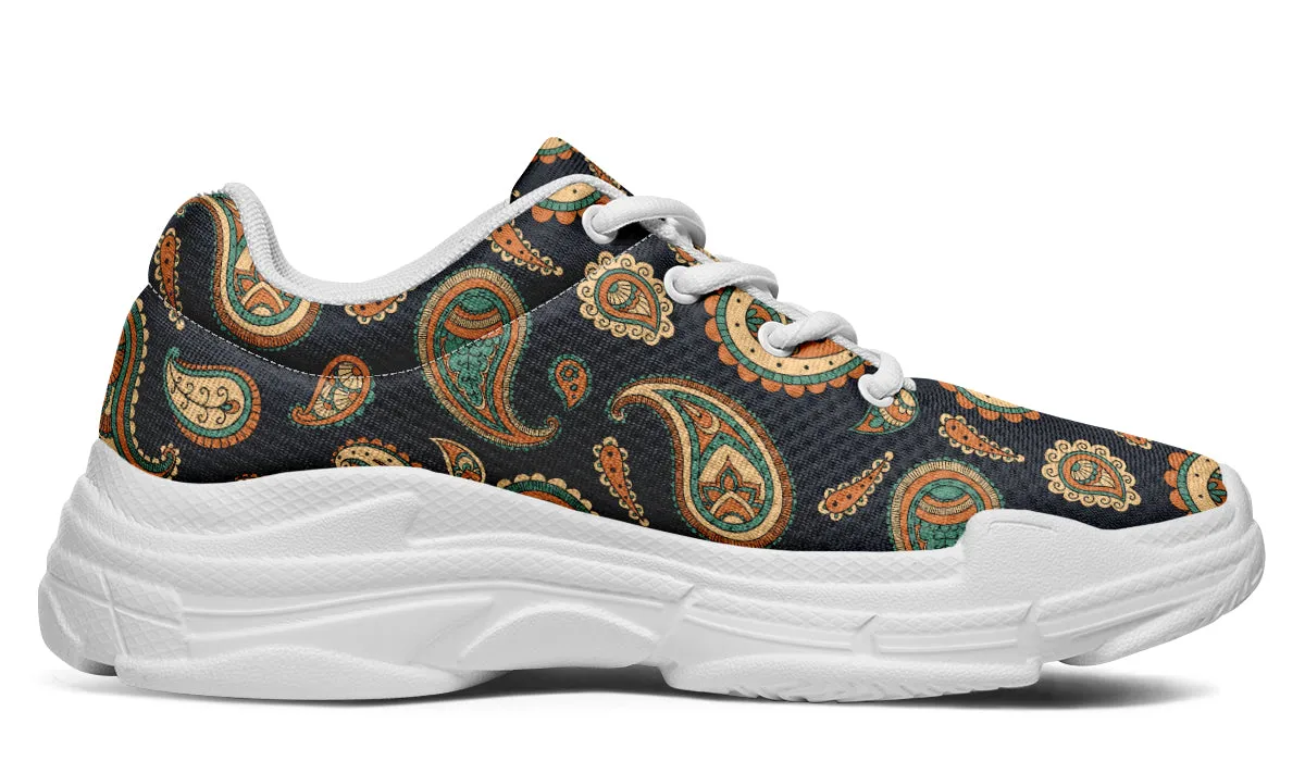 Retro Paisley Chunky Sneakers