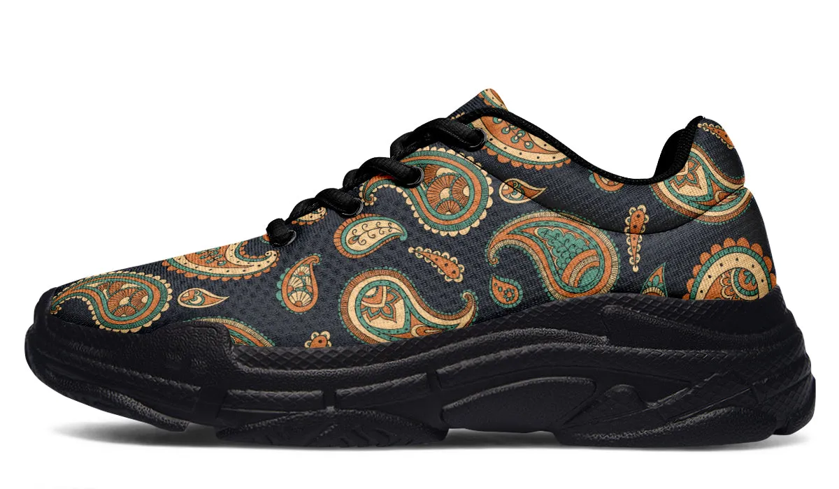 Retro Paisley Chunky Sneakers