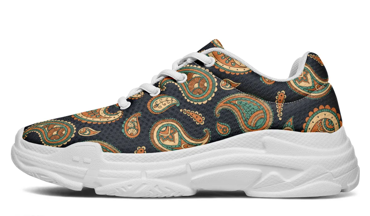 Retro Paisley Chunky Sneakers
