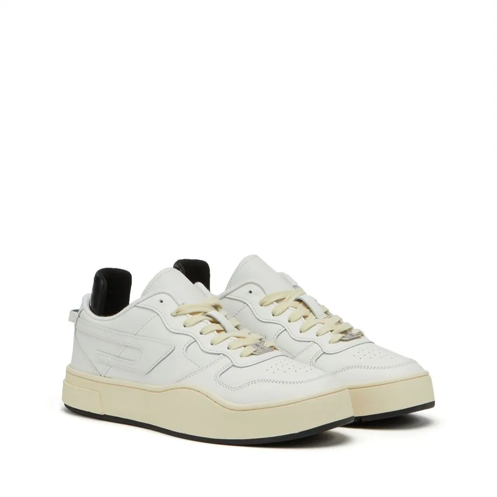 S-UKIYO Leather Low-Top Sneakers with D logo Off White