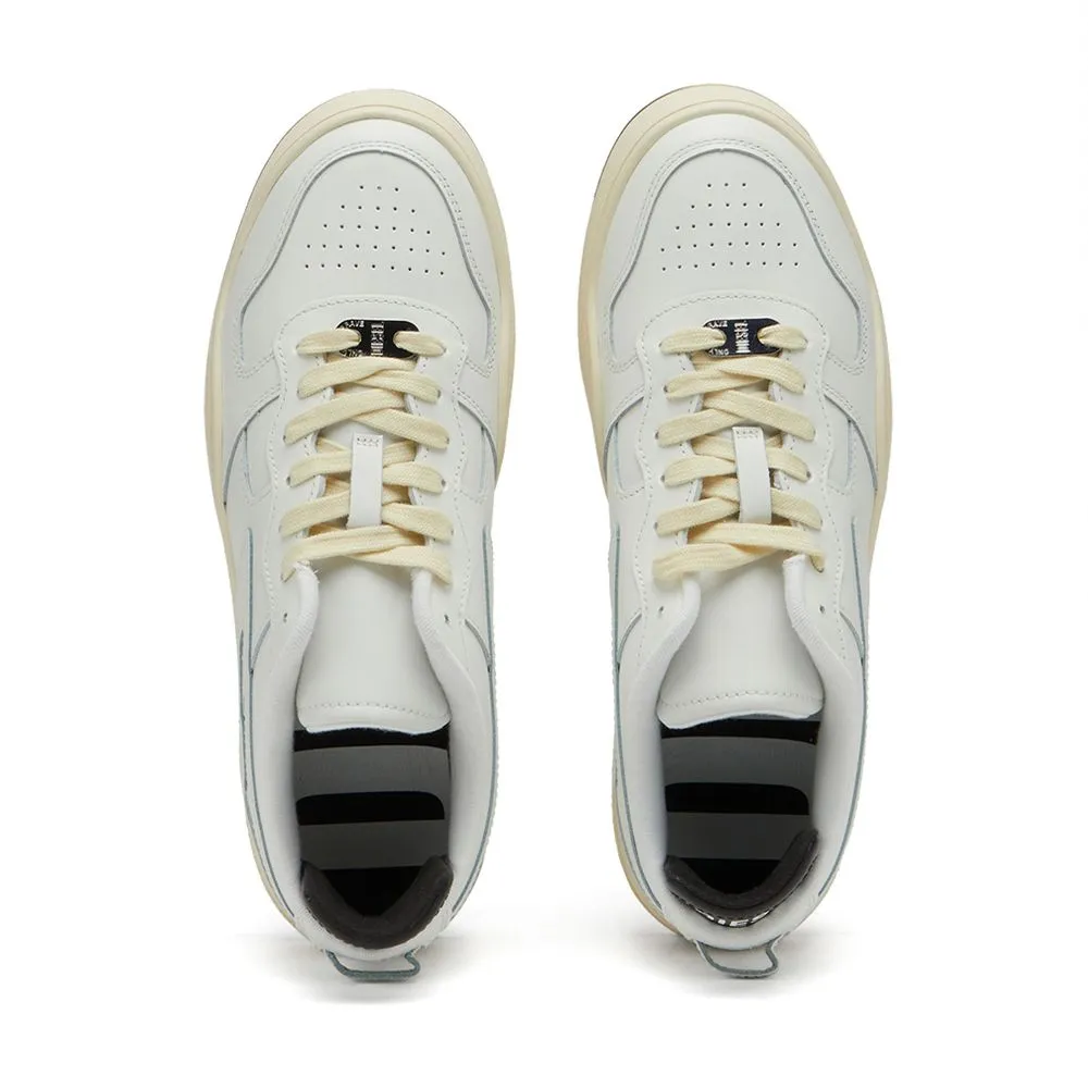S-UKIYO Leather Low-Top Sneakers with D logo Off White