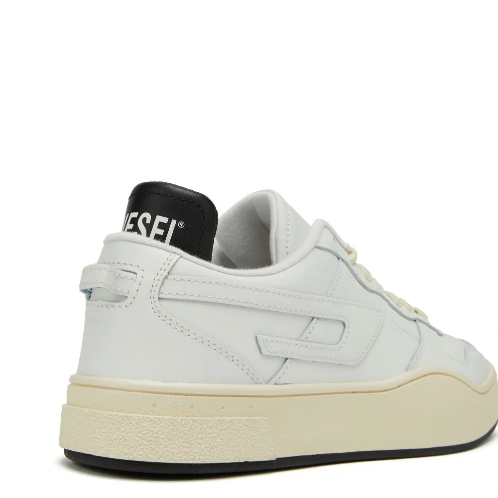 S-UKIYO Leather Low-Top Sneakers with D logo Off White