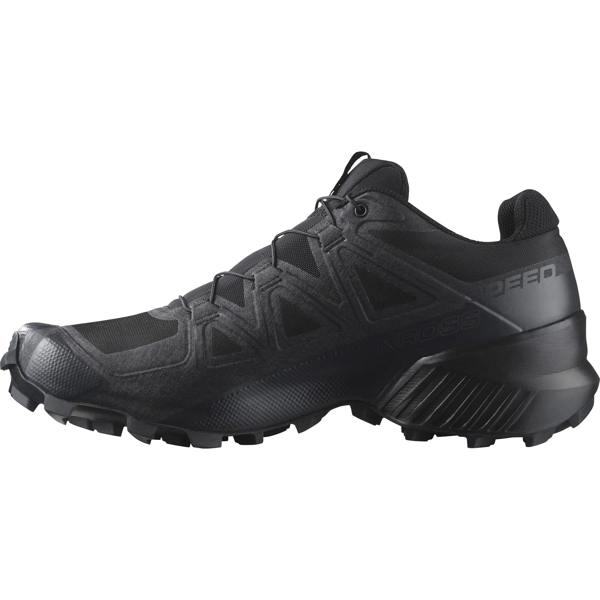 Salomon Men's SPEEDCROSS Trail Running Shoes for Men, Black / Black / Phantom, 10.5
