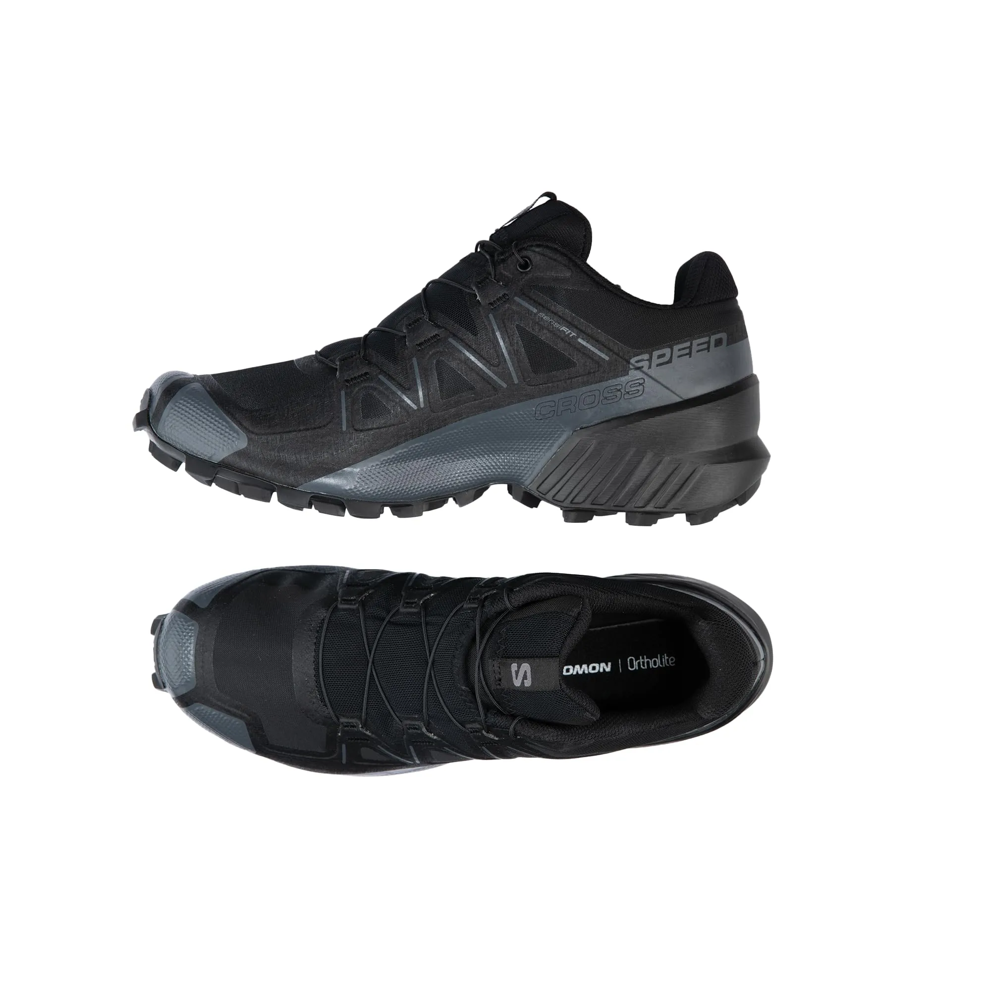 Salomon Men's SPEEDCROSS Trail Running Shoes for Men, Black / Black / Phantom, 10.5