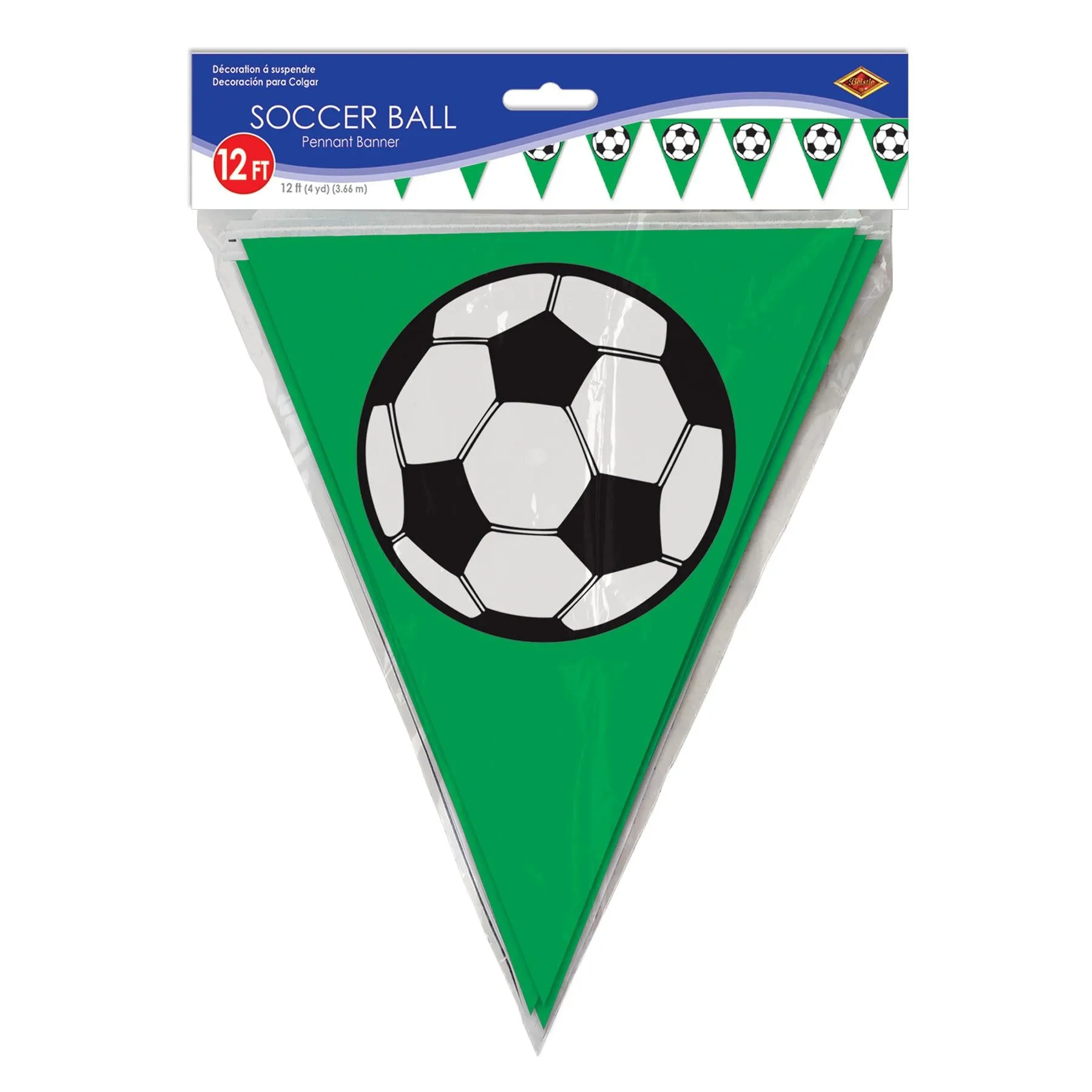 Soccer Ball Party Pennant Banner