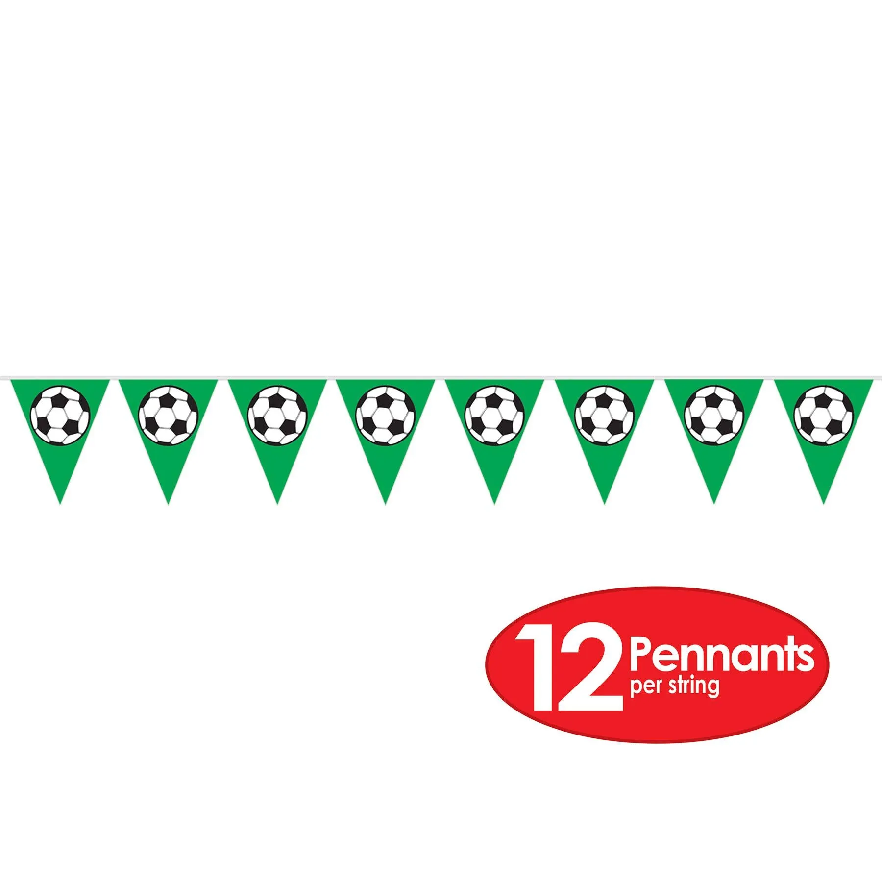 Soccer Ball Party Pennant Banner