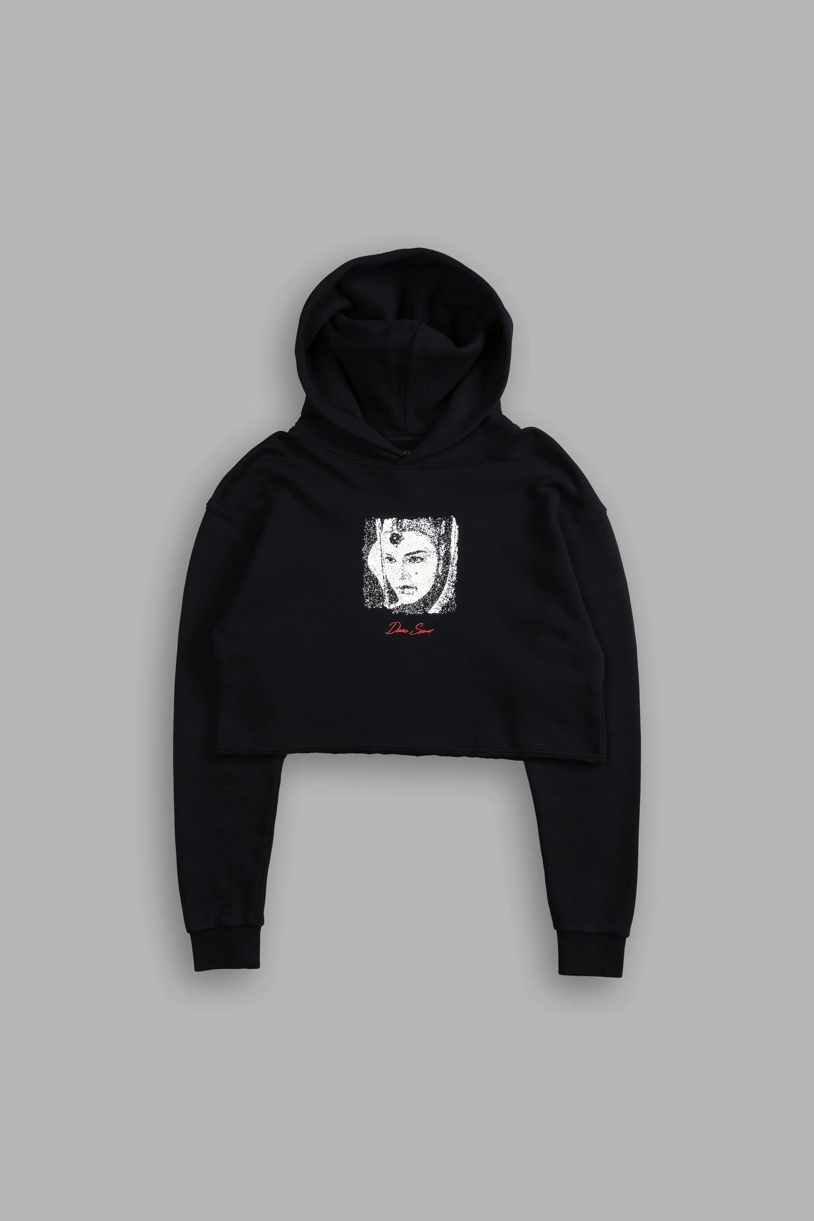 The Queen "Wyoming" (Cropped) Hoodie in Black