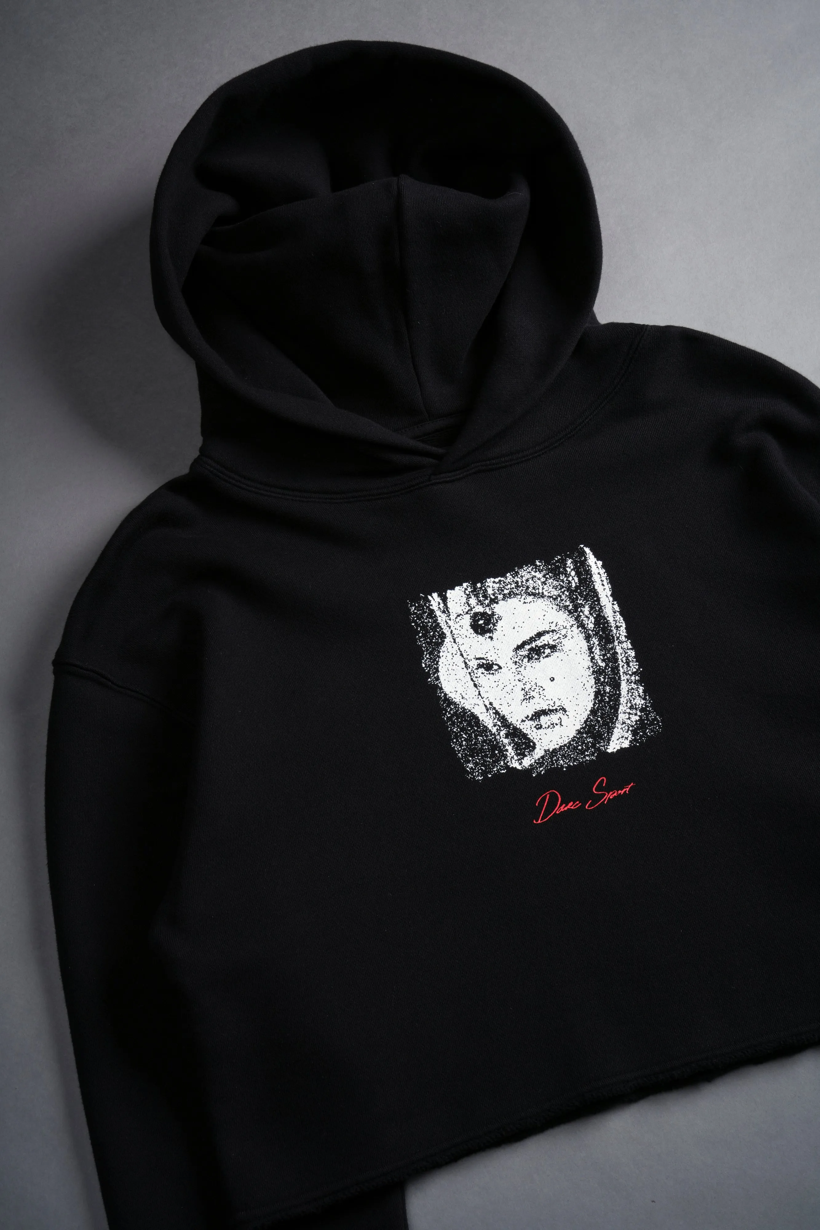 The Queen "Wyoming" (Cropped) Hoodie in Black