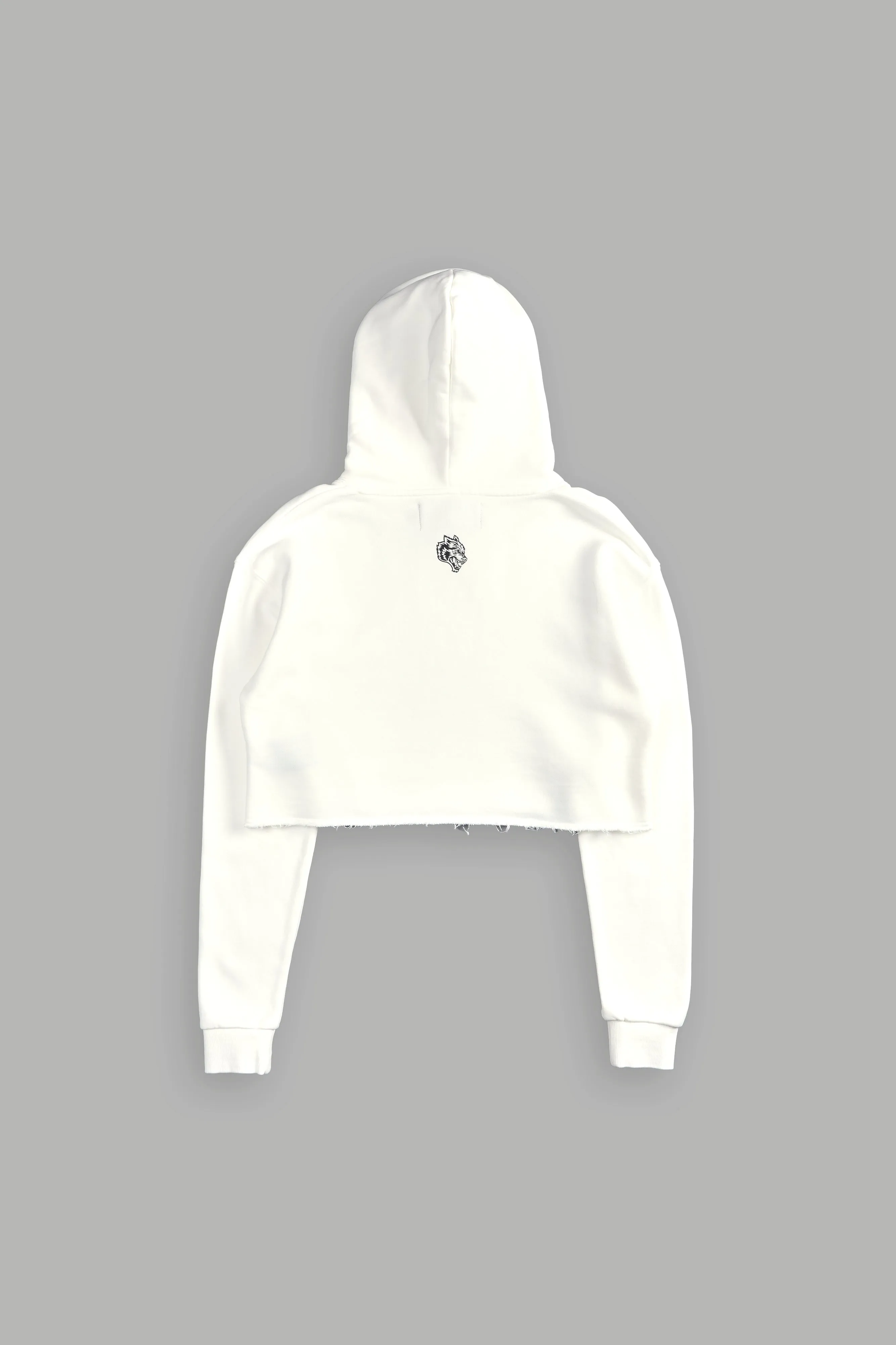 The Queen "Wyoming" (Cropped) Hoodie in Cream