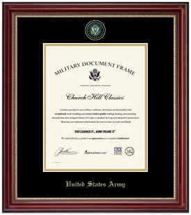 United States Army Masterpiece Medallion Certificate Frame (Vertical)*