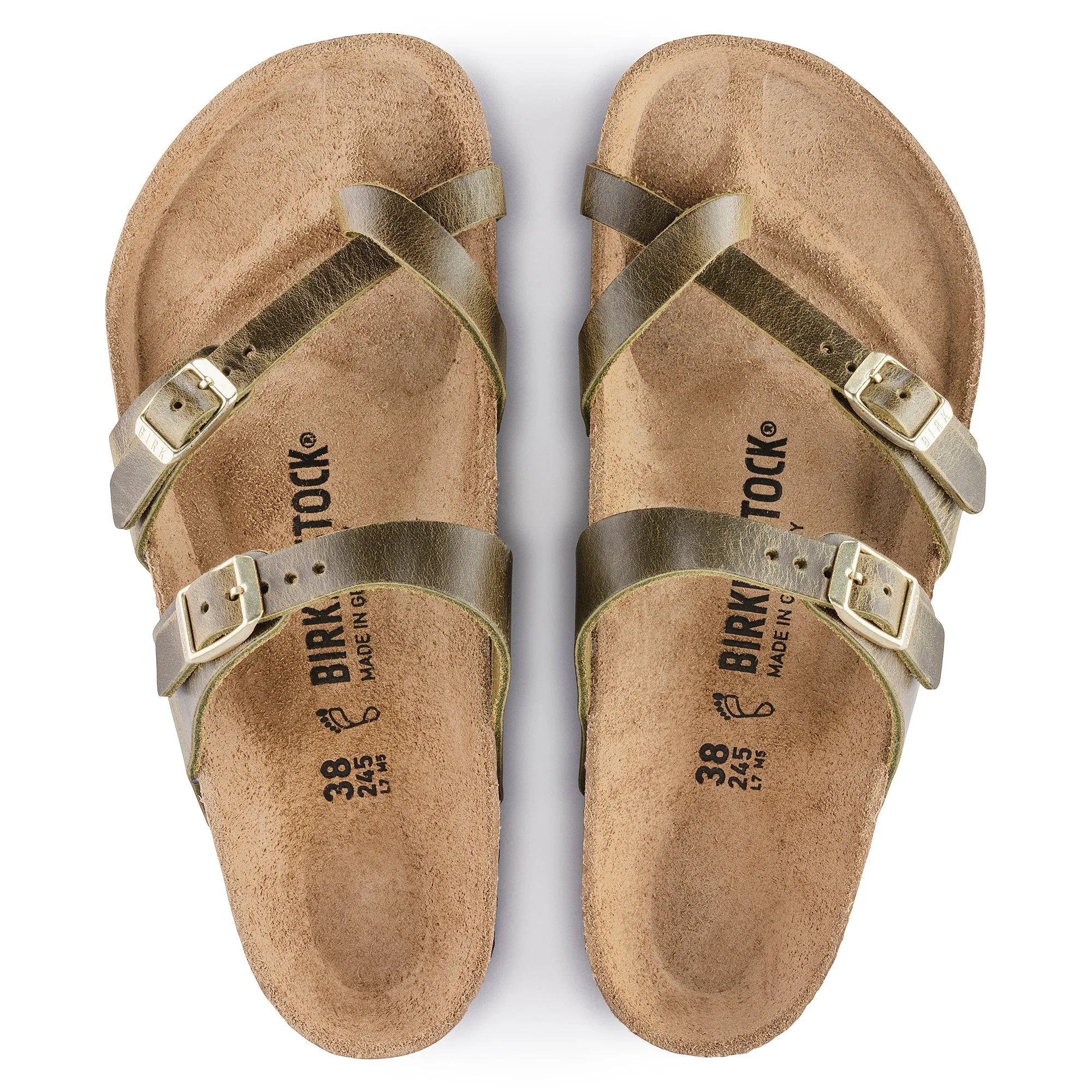 Women's Birkenstock Mayari Oiled Leather Color: Olive